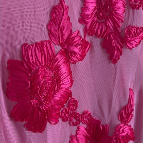 *NWT SIZE XL* Long Sleeve Backless Flower Mini Dress - Picture 11 of 13